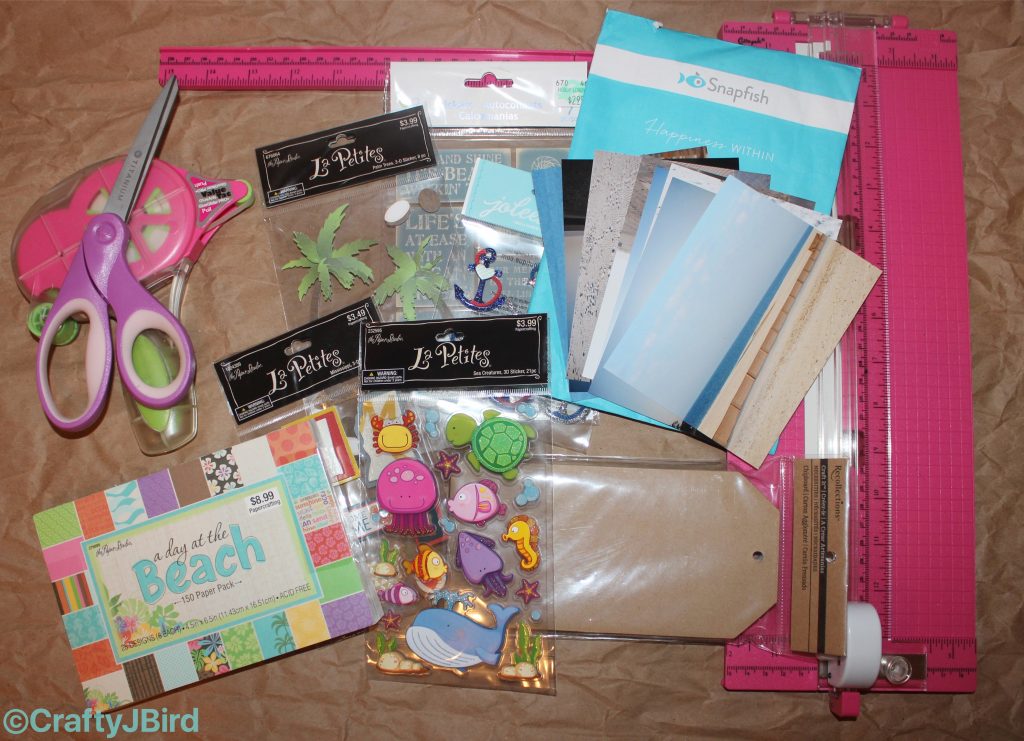 Beach Braggin' Tag Album Supplies Needed