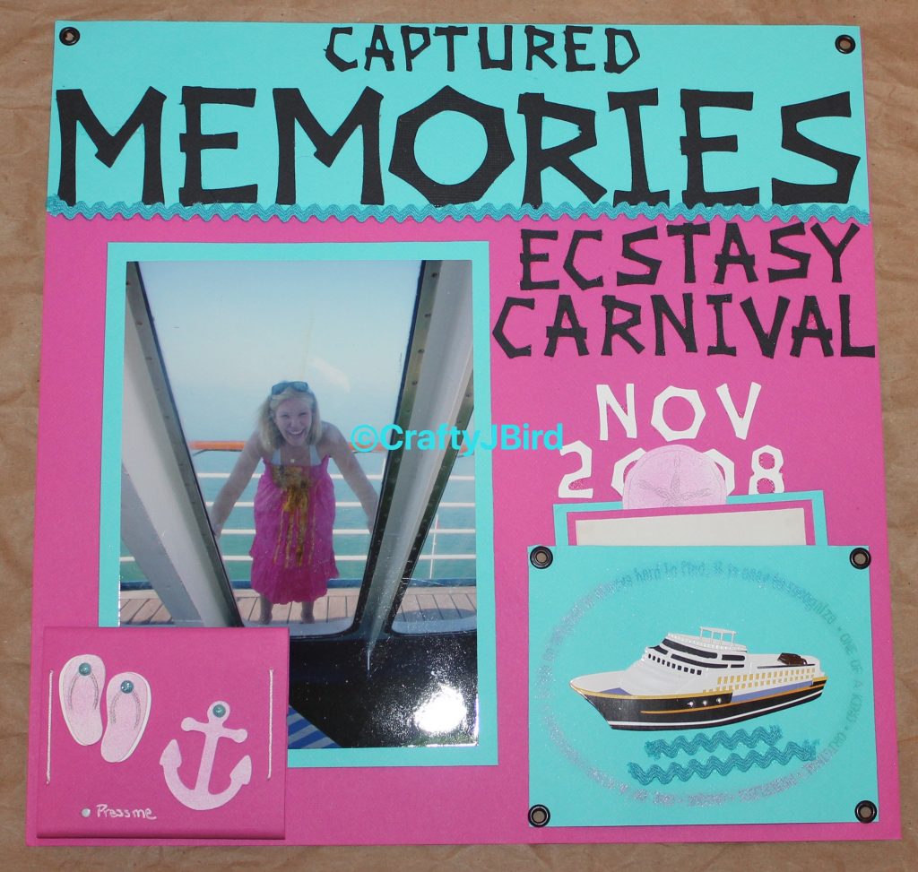 Captured Memories Scrapbook Title Page - For more info visit CraftyJBird.com