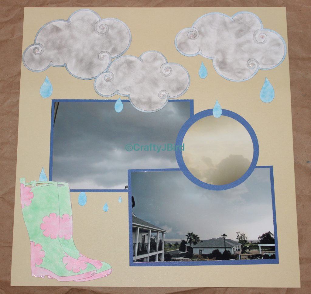 Rainy Day Double Page -- Visit CraftyJBird.com for more info