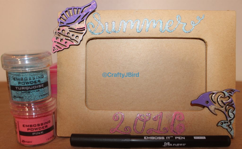 Summer 2016 Magnetic Frame -- Visit CraftyJBird.com for more info