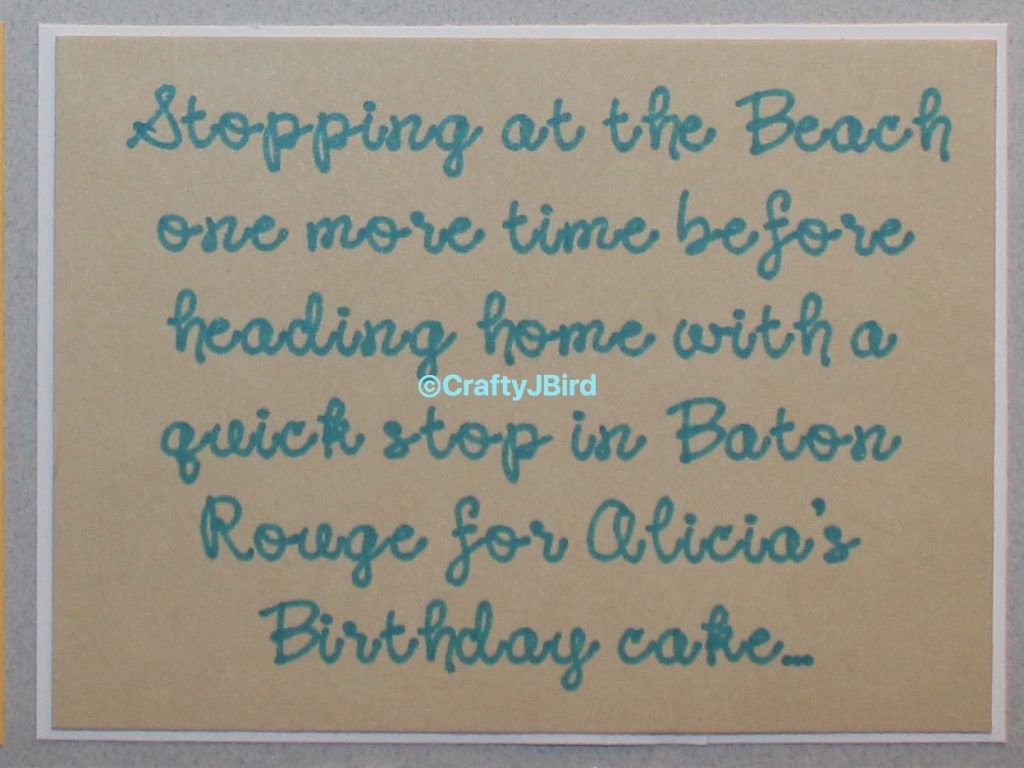 Sandy Beach -- Visit CraftyJbird.com for more info