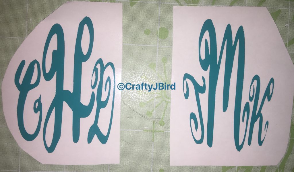 Monogram Cups -- Visit CraftyJBird.com for more info...