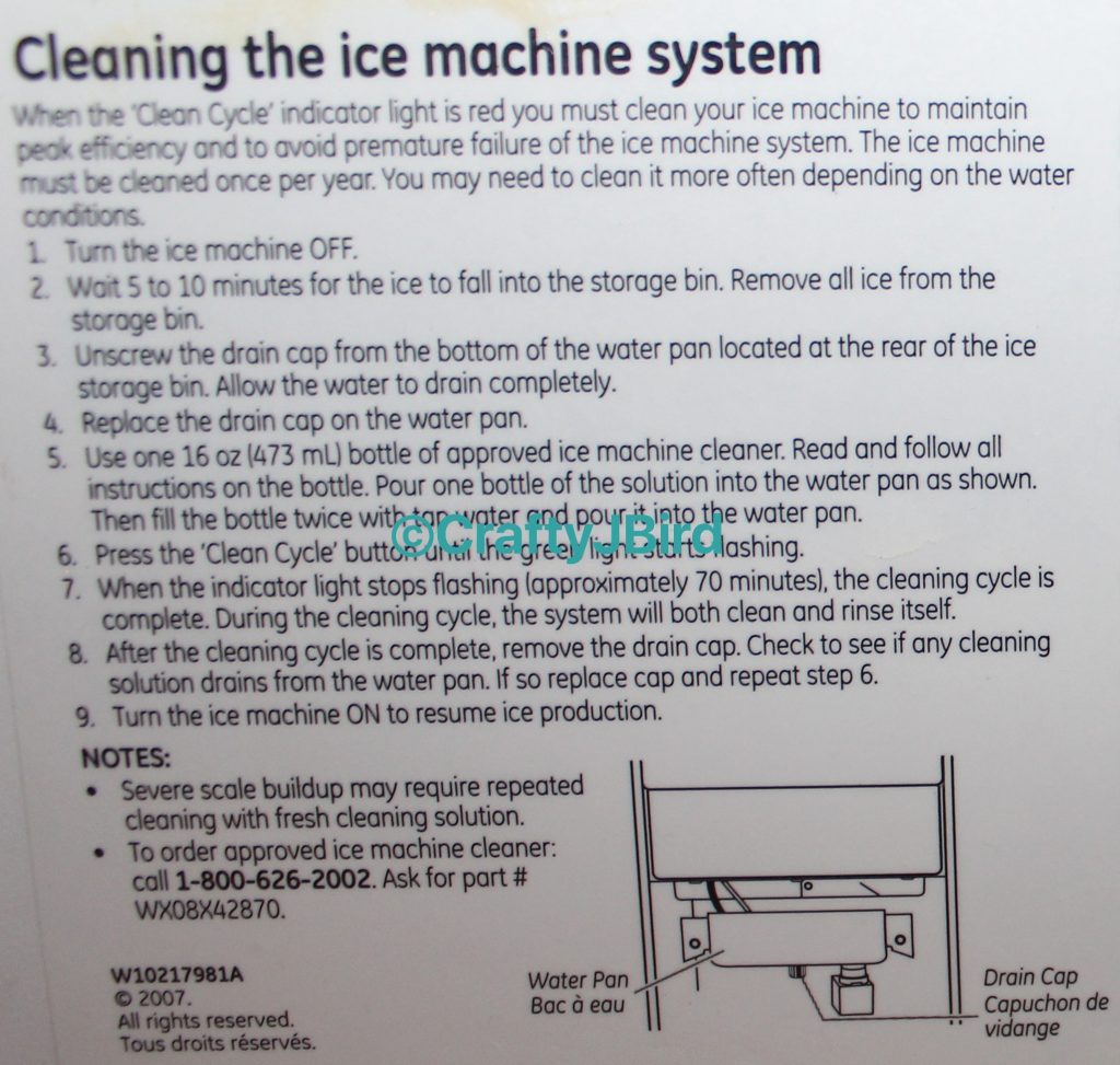 Clean Ice Maker -- Visit CraftyJBird.com for more info...