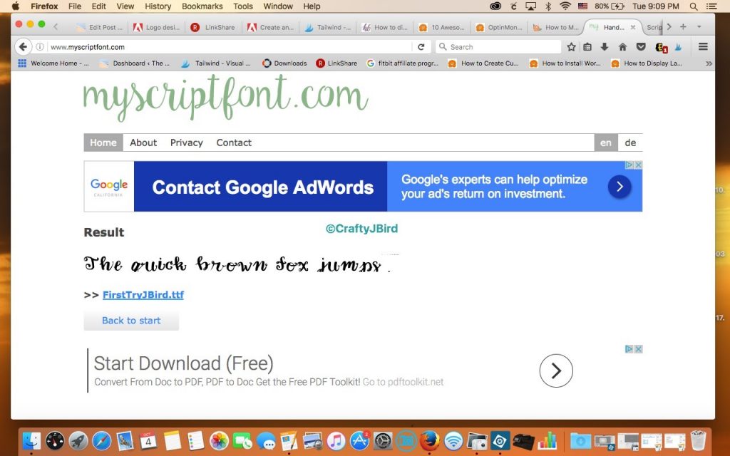 Creating Your Personalized Font -- Visit CraftyJBird.com for more info