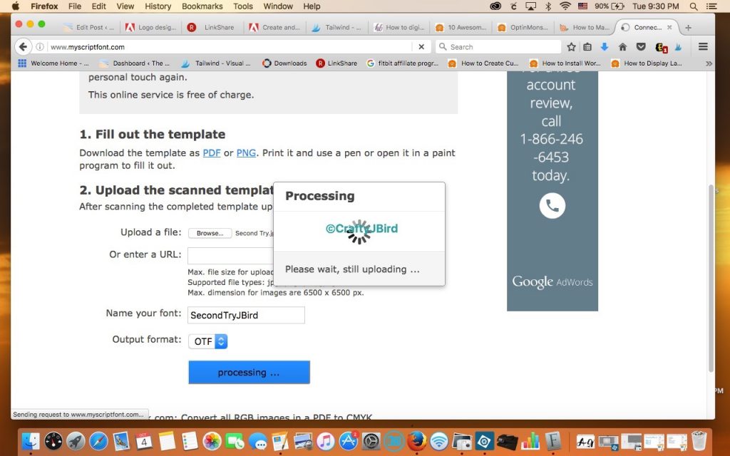 Creating Your Personalized Font -- Visit CraftyJBird.com for more info