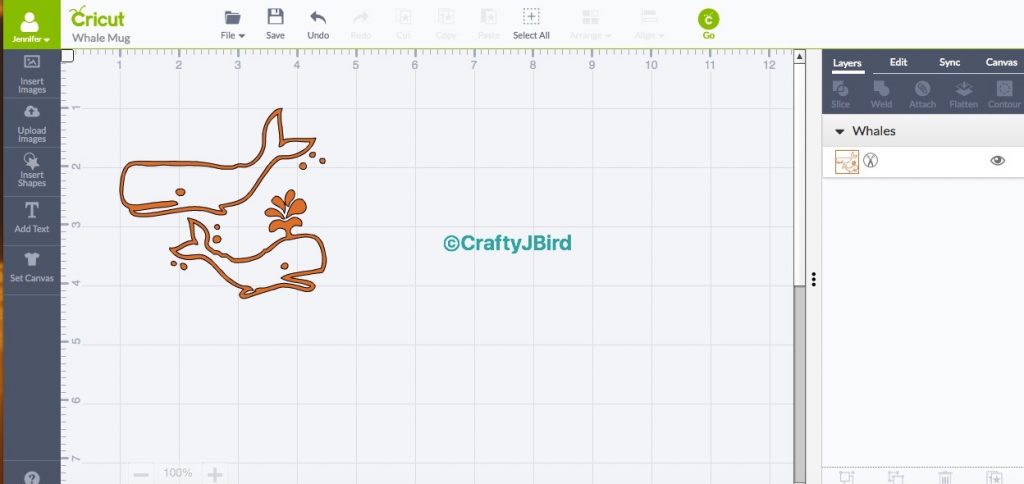 Whaley Mug -- Visit CraftyJBird.com for more info..