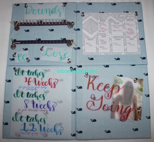 Fitness Motivation Board -- Visit CraftyJBird.com for more info...