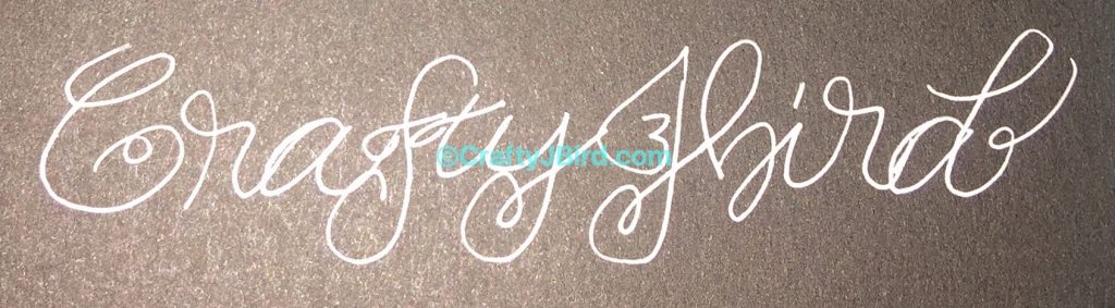 Writing on Black -- Visit CraftyJBird.com for more info... 