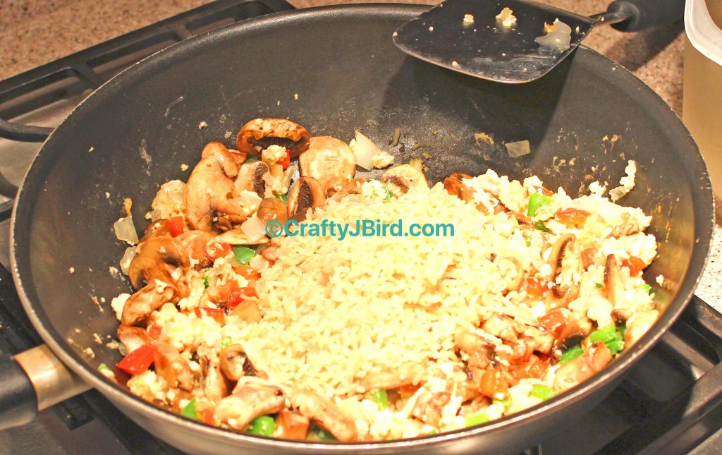 Jenn's Cajun Shrimp Fried Rice -- Visit CraftyJBird.com for more info... 