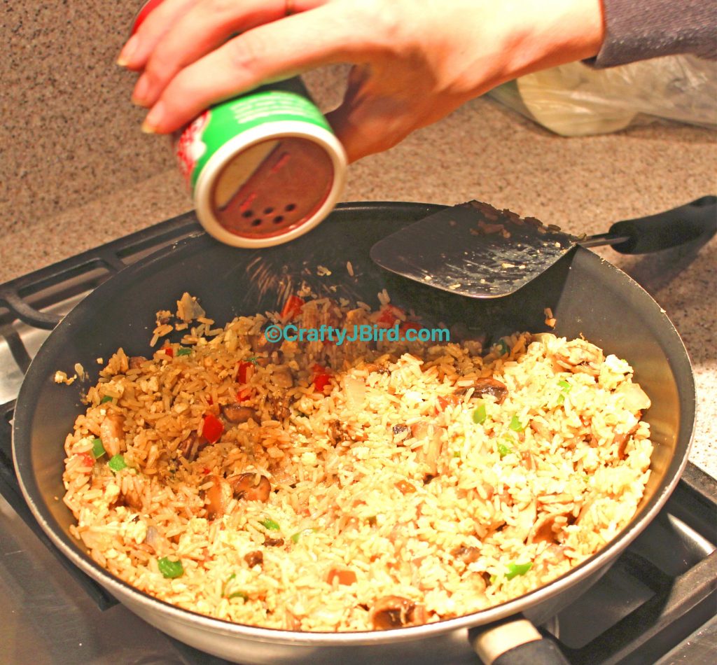 Jenn's Cajun Shrimp Fried Rice -- Visit CraftyJBird.com for more info... 