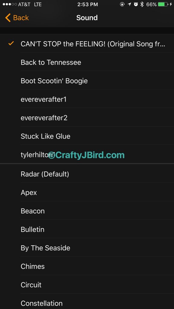 Creating an iPhone Alarm -- Visit CraftyJBird.com for more info... 