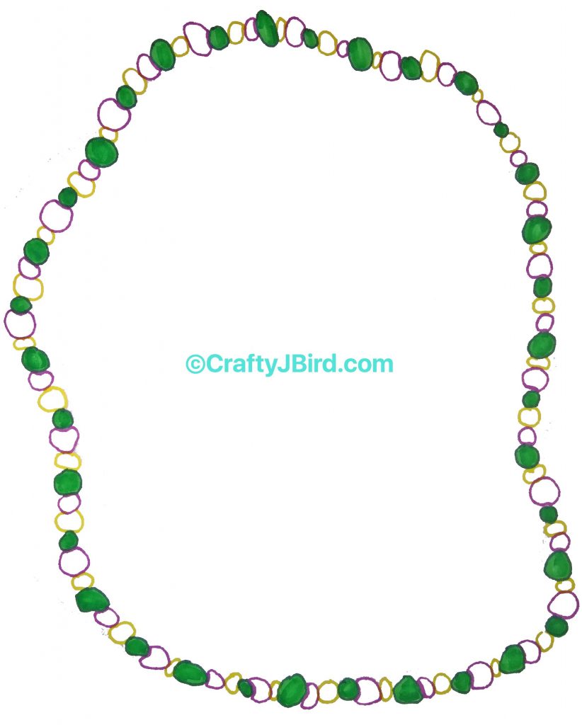 Mardi Gras Beads -- Visit CraftyJBird.com for more info...