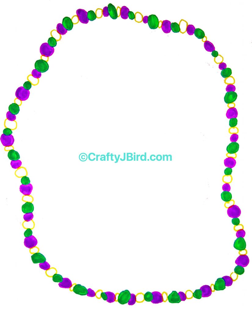 Mardi Gras Beads -- Visit CraftyJBird.com for more info...