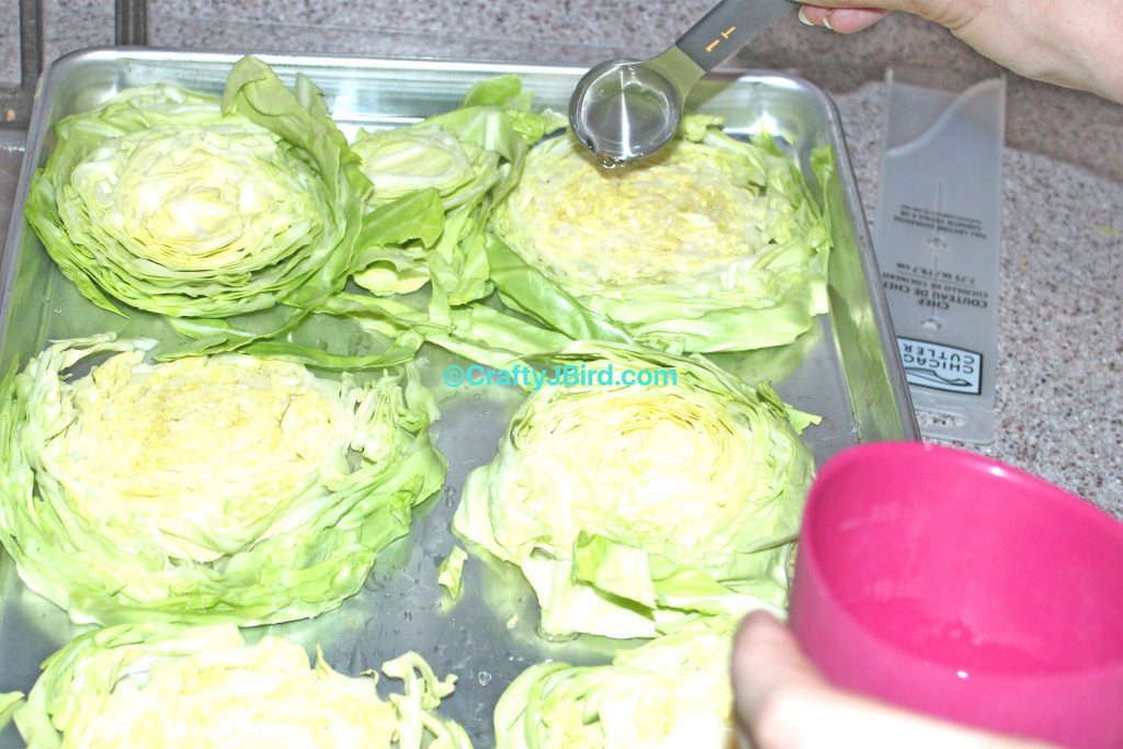 Making Cabbage Steak -- Visit CraftyJBird.com for more info...