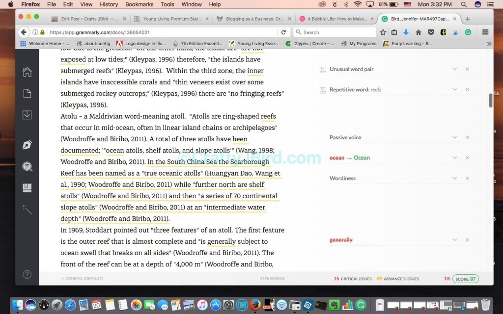 Grammarly -- Visit CraftyJBird.com for more info...