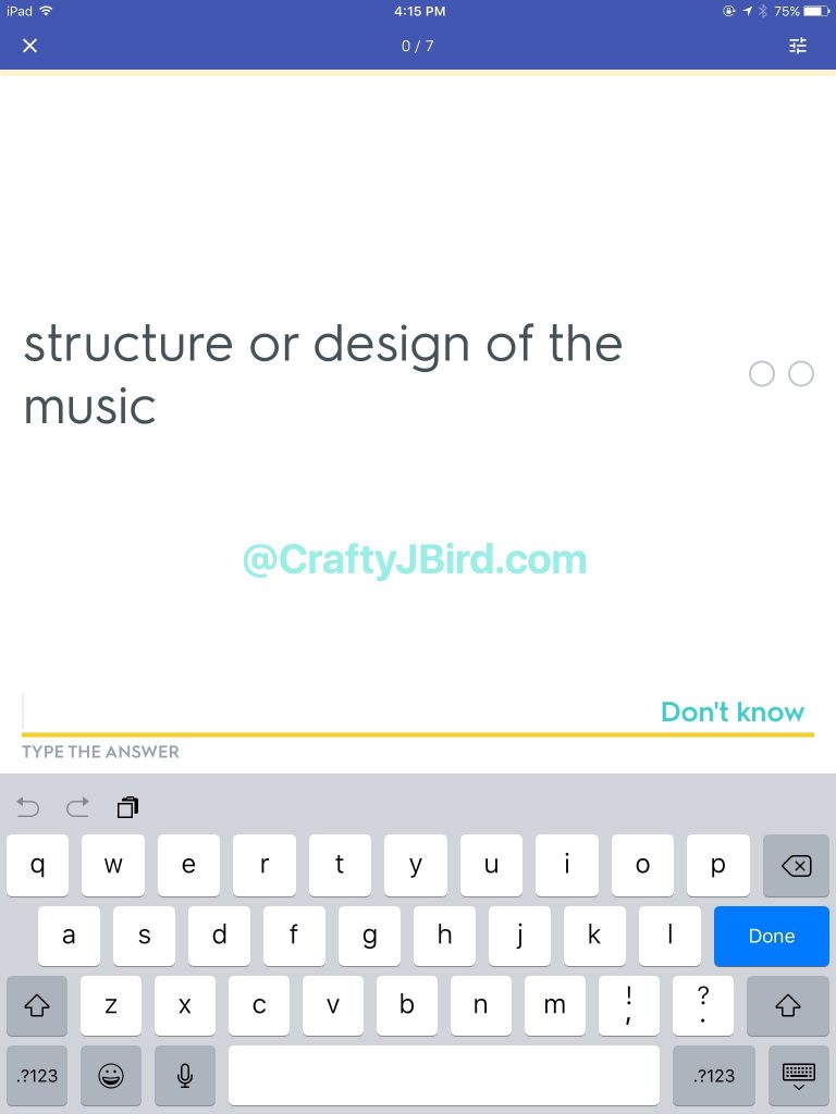 Quizlet -- Visit CraftyJBird.com for more info...
