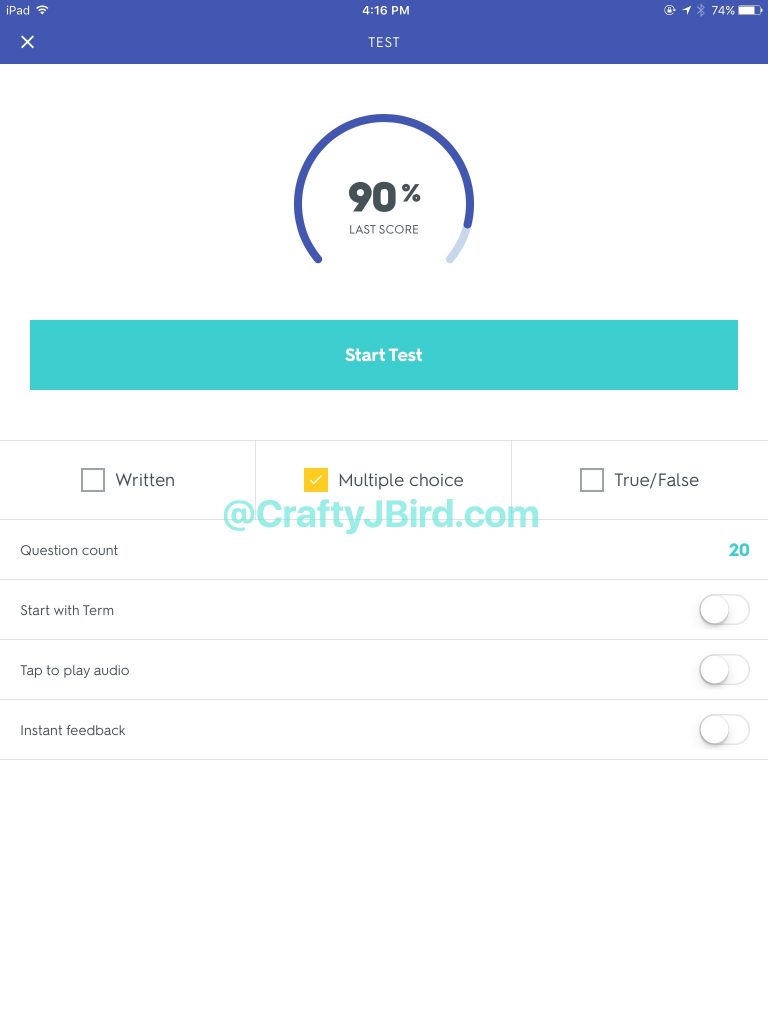 Quizlet -- Visit CraftyJBird.com for more info...