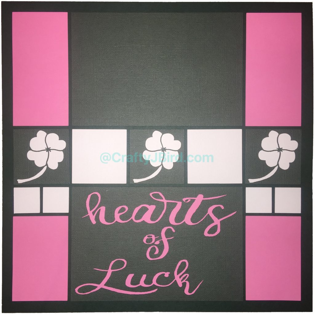 Hearts of Luck Double Page Layout -- Visit CraftyJBird.com for more info.. 