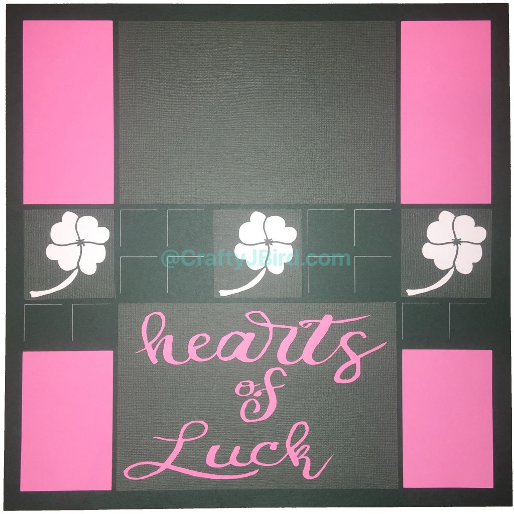 Hearts of Luck Double Page Layout -- Visit CraftyJBird.com for more info.. 